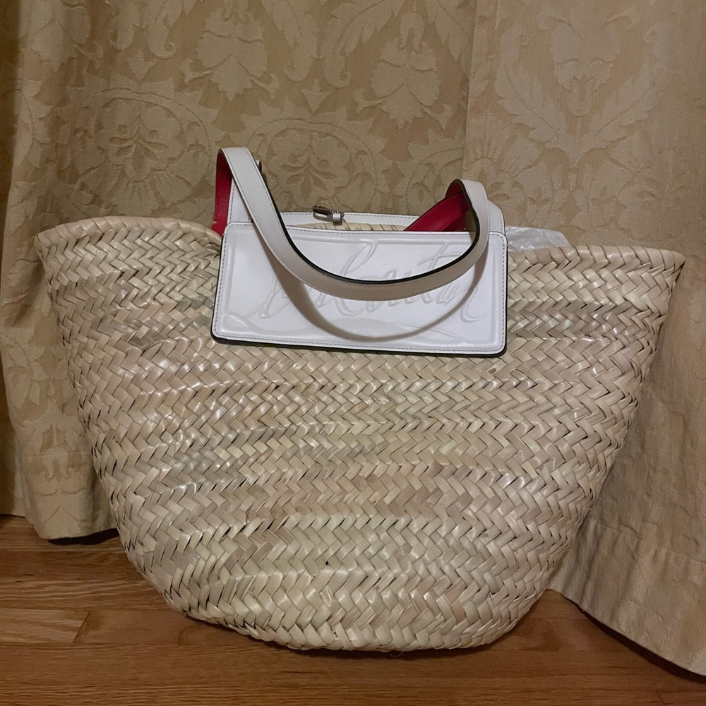 Christian Louboutin Loubishore Straw Tote